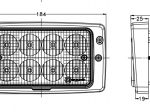 Lampa Robocza 8LED OSRAM 40W rozproszona, prostokątna do Fendt TT.13341-FT