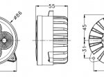 Lampa robocza OSRAM 4 LED, 20W, rozproszona, okrągła, dedykowana do John Deere, Challenger, New Holland TT.13501