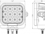 Lampa Robocza OSRAM 12LED 120 Wat rozproszona, prostokątna TT.13312